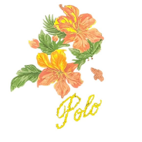 Polo Ralph Lauren Custom Slim Fit Floral Mesh Polo Shirt, Large Size, NWT - Picture 3 of 10